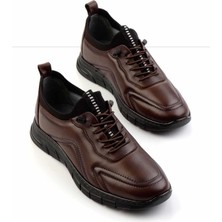 Bambi Kahve Napa  Deri Erkek Casual Ayakkabı E01070022343