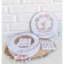 Bunny 80 Adet İsme Özel Tavsan Konseptli Hediyelik Kiz Bebek Hosgeldin Çikolatasi