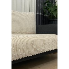 Worthwhile Krem Renk Kadife Koltuk Kılıfı – 160X210 cm Sünger Destekli, Kaydırmaz ve Kırışmaz Tasarım!