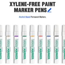 Paint Marker Munhwa Xylene Free  Beyaz 12' Li Paket Markalama Kalemi