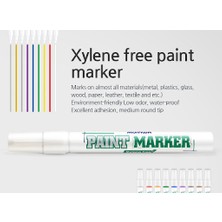 Paint Marker Munhwa Xylene Free  Beyaz 12' Li Paket Markalama Kalemi