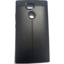 İksir Sony Xperıa L2 Deri Görünümlü Dayanıklı Lüx Silikon Kılıf