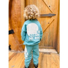 Ladin Store Yeni Sezon Erkek Çocuk Baskılı Pamuklu 3 Iplik Şardonsuz Sweatshirt ve Eşofman Alt-Üst Takım