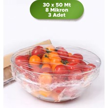 Moypak Esnek 30 x 50 mt Gıda Temasına Uygun 3 Adet Sarı Gıda Mutfak Streç