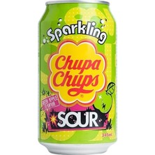 Chupa Chups Sparkling Green Apple Flavour Yeşil Elma Aromalı Gazlı İçecek 345 ml