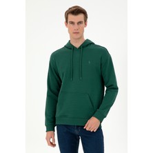 U.S. Polo Assn. Erkek Koyu Yeşil Basic Sweatshirt 50298271-VR079