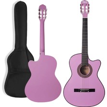 Midex CG-395PU Lila Kesik Klasik Gitar 4/4 Yetişkin Boy Sap Ayarlı Full Set