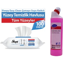 Diversey Clonet W41 750 ml + Sleepy Easy Clean Çamaşır Suyu Katkılı Yüzey Temizlik Havlusu 100 Yaprak