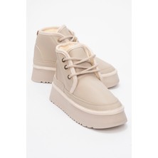 Luvi Ovela Bej Cilt Kalın Taban Bağcıklı Kadın Spor Bot