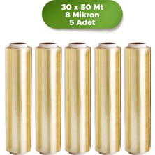 Moypak Esnek 30x50 mt 5 Adet Sarı Gıda Mutfak Streç