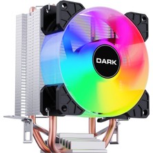 Dark Freezer X93 2025 Edition FRGB Intel LGA1700 & AMD AM5 Uyumlu 90mm Fanlı 45CFM 95W TDP 2x Isı Borusu, Direct Contact İşlemci Soğutucu(DKCCX93)