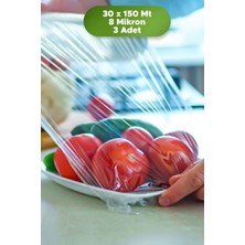 Moypak Esnek 30 x 150 mt Gıda Temasına Uygun 3 Adet Sarı Gıda Mutfak Streç