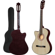 Midex CG-396NT Solak Klasik Gitar Natural Full Set Sap Ayarlı 4/4 Yetişkin Boy