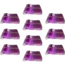 Omeyva Plastik Şeffaf Mor Sup Kaşık - Tatlı Dondurma Kaşığı - 12.5  cm . - 50 Adetlik 10 Paket