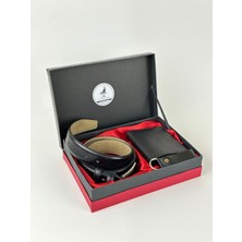 RSE Leather Goods Rse Leather Goodserkek  Deri Kemer Cüzdan Anahtarlık Set - 3'lü Set