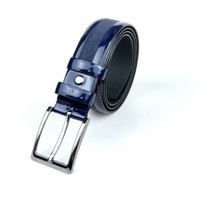 RSE Leather Goods Rse Leather Goodserkek Rugan Kemer - Vegan Deri - 3,5 cm Desenli