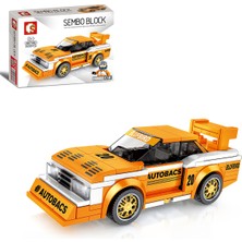 Sembo Block Nissan KY910 Bluebird Yarış Arabası 209 Parça Yapı Blokları LEGO ile Uyumlu (607061)