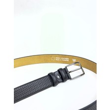 RSE Leather Goods Rse Leather Goods Deri Erkek Kemer - Desenli - 3,5 cm