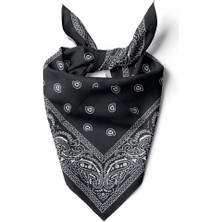 Siyah Etnik Desen Bandana