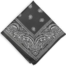 Siyah Etnik Desen Bandana