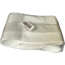 Omeyva Plastik Şeffaf Beyaz Sup Kaşık - Tatlı Dondurma Kaşığı - 12.5  cm . - 50 Adetlik Paket