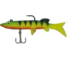 Aquaav Realistic Pike Firetiger Turna Model Kendinden Zokalı 10 Cm. 18 Gr. 1'li Paket Turna Silikonu Suni Yem