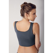 Artış  Spor Kalın Askılı Crop Top Büstiyer C01