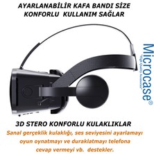 Vrpark J20 3.5mm Kulaklıklı 3D Sanal Gerçeklik Gözlüğü+ Vr Kablosuz Bluetooth KUMANDA-AL4752