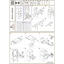 Kenzlife  Çamaşır-Kurutma Makinesi Dolabı El Kindi Byz 187*070*60 Çekmeceli Kapaklı Banyo