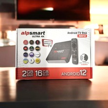 Alpsmart AS512 Android Tv Box Ses Komutlu Kumandalı 2GB Ram 16 GB Hafıza