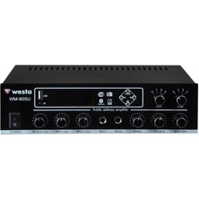 Westa WM-605U Fm Radyo - 2 Bölgeli 100W/100V Mixer Amfi