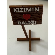 Atg Store Akvaryum Dekoru - Kızımın Balığı (Ahşap Desenli)