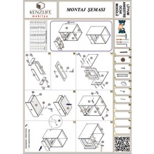 Kenzlife ankastre modülü kabini lityum byz fırın ocak dolabı çekmeceli