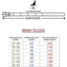 RSE Leather Goods Rse Leather Goodserkek Kemer Vegan Deri - Desenli - 3,5 cm
