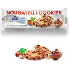 Merba Nougatelli Cookies Bitter Çikolatalı Kakaolu Fındık Kremalı Dolgulu Kurabiye 175 Gr. (1 Paket)