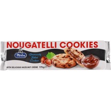 Merba Nougatelli Cookies Bitter Çikolatalı Kakaolu Fındık Kremalı Dolgulu Kurabiye 175 Gr. (1 Paket)