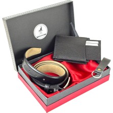 RSE Leather Goods Rse Leather Goodserkek   Deri Kemer Cüzdan Anahtarlık Set - 3’lü Set