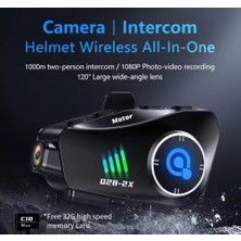 Comse Q28-2X Motosiklet Kask Bluetooth Interkom Su Geçirmez  1080P Hd Sürüş Kaydedici Kablosuz Kamera