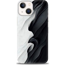 iPhone 15 Plus Kılıf Hd Baskılı - Black And White + 9h Nano Ekran Koruyucu