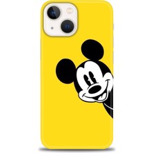 Iphone 15 Kılıf Hd Baskılı - Sarı Mickey Mouse + 9h Nano Ekran Koruyucu