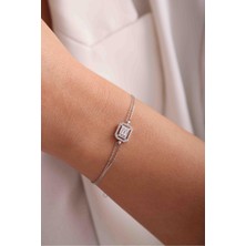 Gianfranco 3 Baget Taşlı Hayalet Beyaz Altın Bileklik