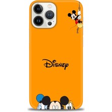 iPhone 15 Pro Kılıf Hd Baskılı - Turuncu Disney + 9h Nano Ekran Koruyucu