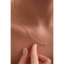 Gianfranco Kalın Zincirli 3 Renk Dorika Kolye