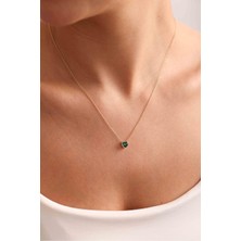 Gianfranco Yeşil Taşlı Kalp Kolye