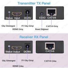 HDMI Extender RJ45 CAT5E-CAT6 Ağ Kablosu Üzerinden 60 Metre Uzatma