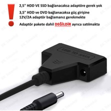 BK Teknoloji USB 2.0 To Sata 2.5" 3.5" Inch HDD SSD Dönüştürücü Adaptör Kablosu