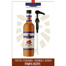 Simonelli Kahve ve Kokteyl Şurubu Toffee Karamel Aromalı 700 ml + Pompa