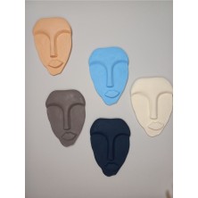 Mes Reves El Yapımı Minimalist Tasarım Duvar Dekorasyon Maskları (Maskeleri) 5'Li Set