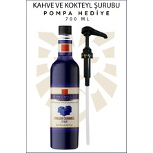 Simonelli Kahve ve Kokteyl Şurubu Italyan Karamel Aromalı 700 ml + Pompa