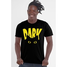 Rock&Roll Karanlık Kedi Siyah Erkek Tişört